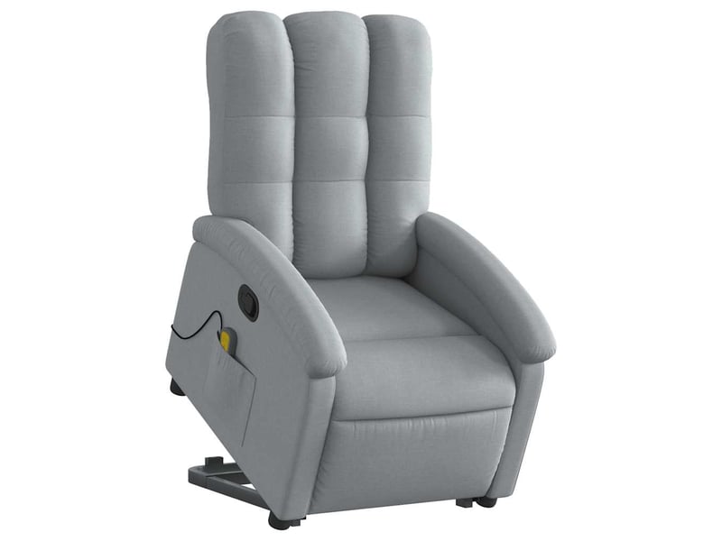  Fauteuil de massage inclinable, fauteuil relax gris clair tissu shl99632  - Conforama C