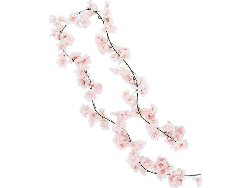 Couronne de fleurs artificielles de 1,8 mètre, guirlande décorative pour cheminée et fêtes.-pink  - Conforama C