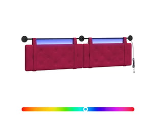 Tete de lit A poser largeur 210 cm   rouge