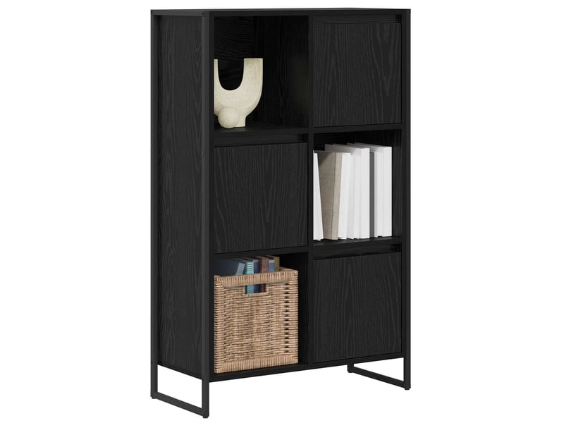  Bibliothèque, armoire à livres 68 x 30 x 108.5 cm bois d'ingénierie chêne noir  - Conforama C