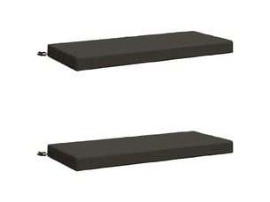 Lot de 2 coussins de banc, coussins d'assise soest 100 % polyester anthracite cf56949