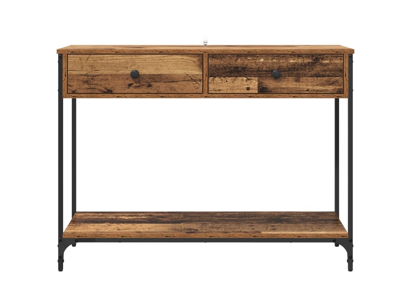 Table de chevet - table console bois ancien 100 x 34,5 x 75 cm bois d'ingénierie - Conforama E