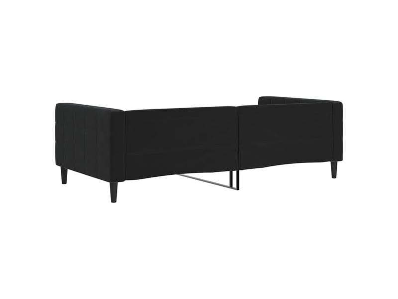  Lit simple- lit adulte -  lit de repos sans matelas noir 100x200 cm velours  - Conforama D