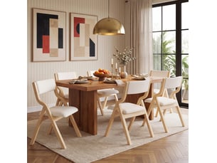 Lot de 6 chaises de salle à manger pliantes avec assise rembourrée, rangement compact en bois et lin beige