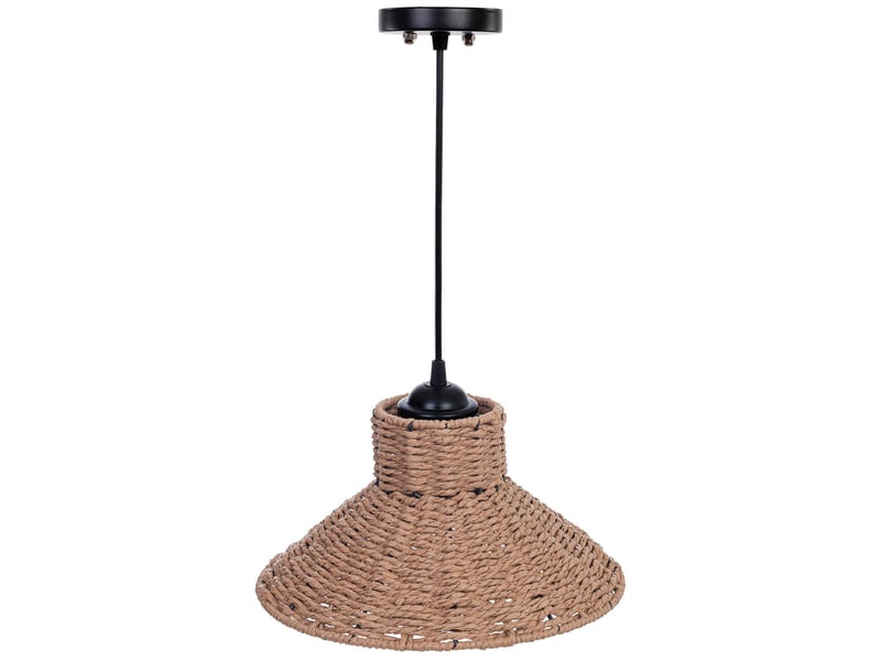  Lampe de plafond en papier marron d30x15h cm  - Conforama A