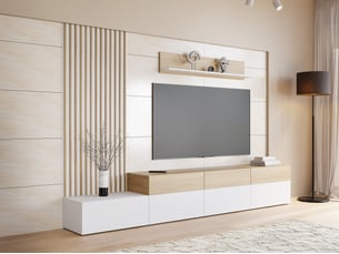 Meuble tv coloris blanc 25 cm <strong></strong> <strong></strong>