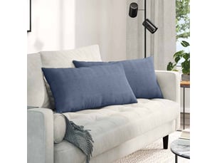 Lot de 2 coussins de canapé, coussins décoratifs bleu 80 x 40 cm cf59012
