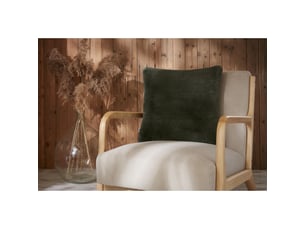 Coussin déhoussable 45 x 45 cm en fausse fourrure toundra