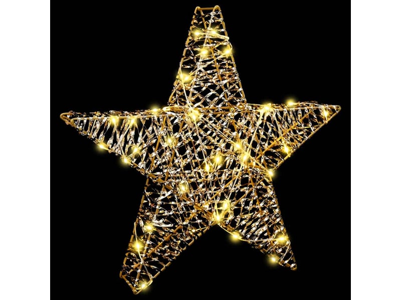 Étoile en 3d 50 led blanc chaud 55 x 52.5 x 9 cm pet cf62170 - Conforama D