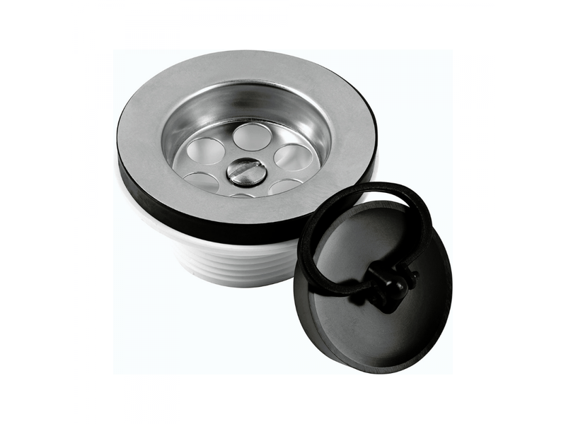4396111 schläfer | set de siphon de lavabo de salle de bain avec drain, drain universel pour évier en pp, plastique - Conforama D