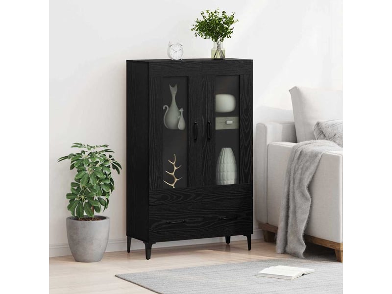  Buffet - haut armoire chêne noir 70 x 31 x 115 cm  - Conforama D