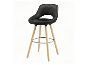 tabouret de bar <strong>HAUSS SPOLE</strong> - noir hauteur d'assise 70 cm vendu A l'unité