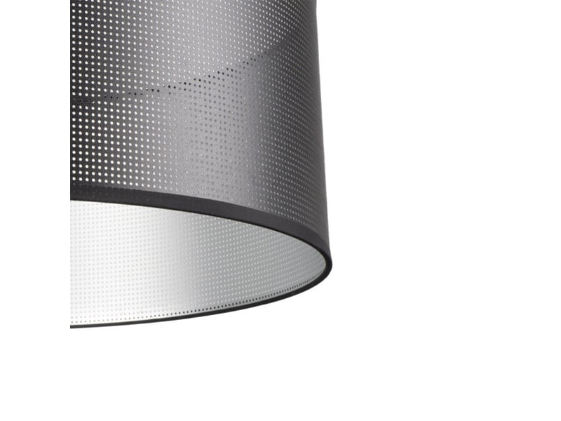  Fabrilamp anastasia grande lampe à poser noir argenté, abat-jour textile perforé argenté, 1 x e27, 60 cm 190171109 - Conforama C
