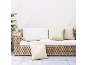 Lot de 4 coussins de canapé, coussins décoratifs crème 60x60 cm tissu cf59235