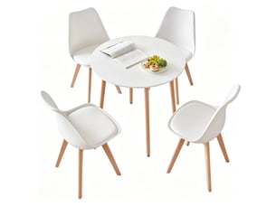 Ensemble table rond(e) 0 banc(s) 4 chaise(s) 0 tabouret(s) inclu(s) <strong>FLORAGRACE</strong> <strong></strong>