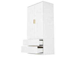 Armoire 2 porte(s) battante 2 tiroir(s) <strong>REDOM</strong> <strong></strong> coloris blanc largeur 70 cm