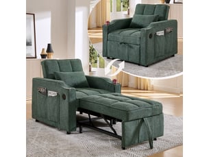 Fauteuil fixe  <strong></strong> Tissu vert