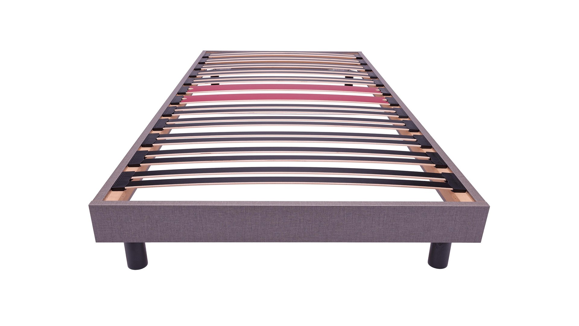 CADRE À LATTES EN KIT 120X190 CM 8 HEURES WEKIT gris Conforama