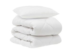 Couette avec oreiller 2 pièces - duvet blanc microfibre