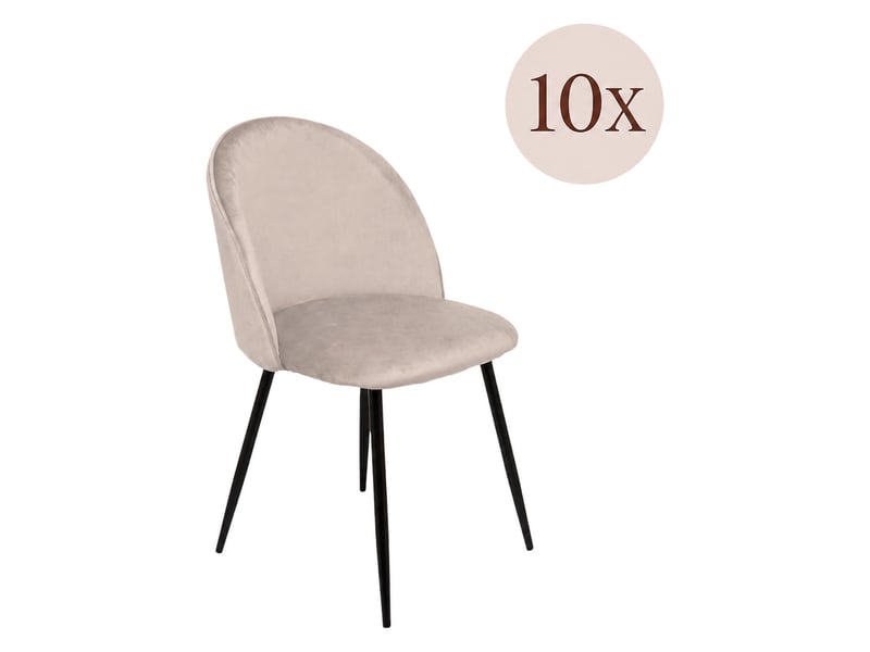  Sedia achito, 10 chaises, gris clair Achitoe - Conforama A
