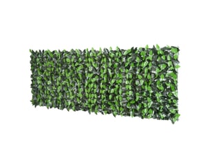 Brise-vue végétal artificiel 300 x 100 cm – vert foncé – feuillage décoratif extérieur modulable à découper