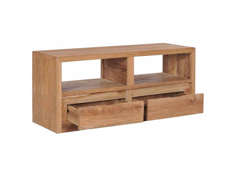  Meuble tv - banc tv - meuble de rangement 90x30x40 cm bois de teck solide  - Conforama A