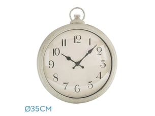Horloge murale fabrilamp epoca 41 x 35 cm blanc mouvement continu