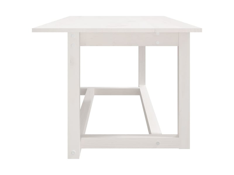  Table basse rectangulaire | table de salon blanc 110x55x45 cm bois massif de pin  - Conforama D