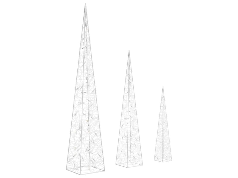 Jeu de cônes lumineux à led acrylique bleu 6090120 cm cf62207 - Conforama E
