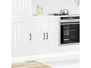 Meuble de cuisine, meuble de base de lavabo blanc brillant bois ingénierie
