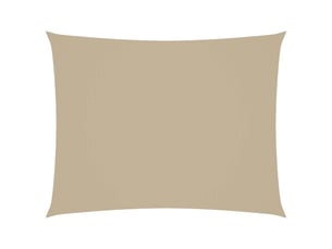 Voile de parasol - voile d'ombrage tissu oxford rectangulaire 3x4 m beige
