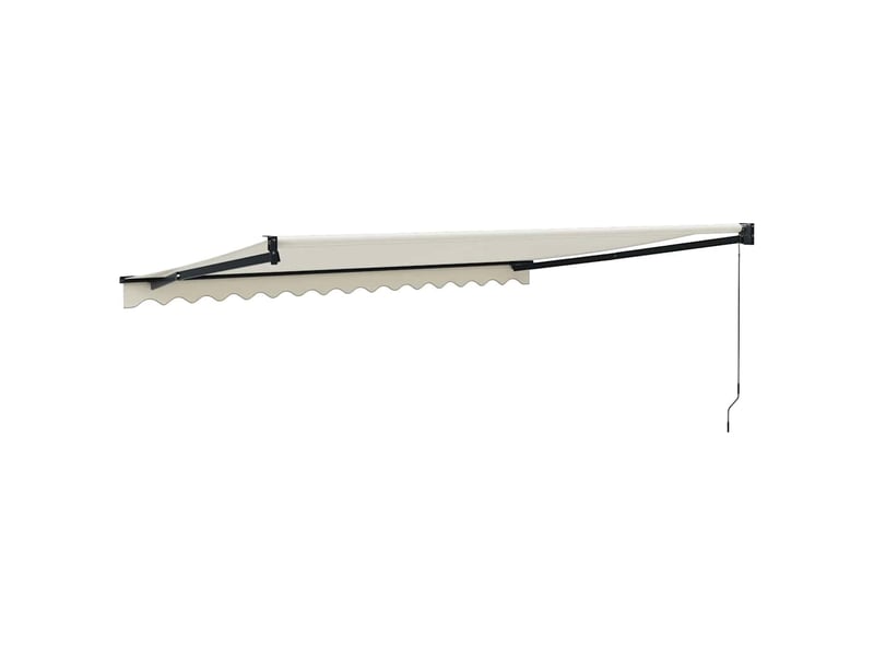 Auvent rétractable, store banne, marquise crème 4x3 m tissu et aluminium - Conforama E