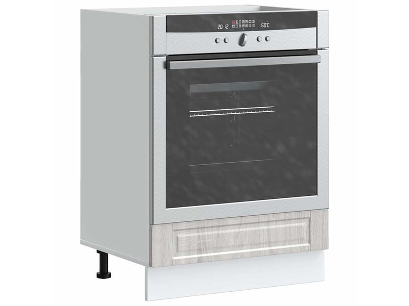  Armoire à four, armoire de cuisine porto sonoma gris bois d'ingénierie  - Conforama C