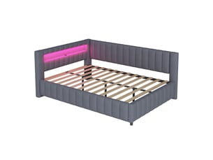 Lit banquette 140x200 cm   Fay Lum coloris gris
