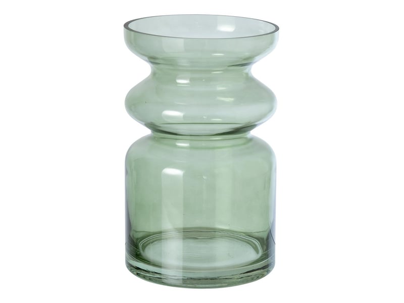  Vase design en verre kurt 30cm vert olive  - Conforama A