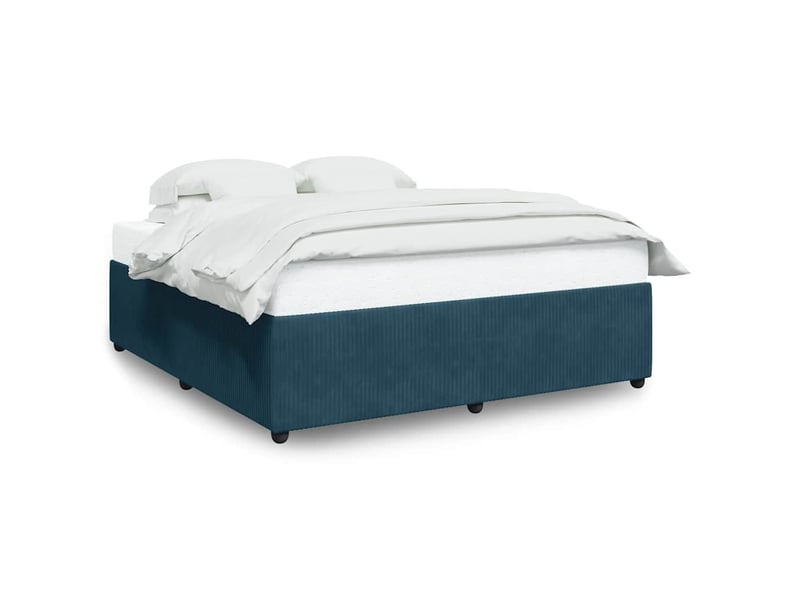  Lit double- lit adulte -  cadre de lit sans matelas bleu 200x200 cm velours  - Conforama A