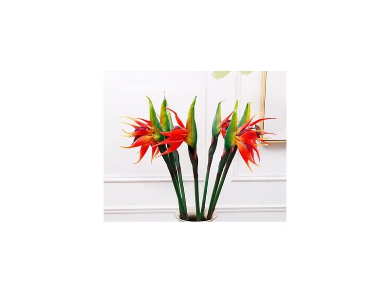  Serbia – lot de 3 oiseaux de paradis 81,3 cm – fleurs artificielles résistantes aux uv – caoutchouc souple – décoration intérieure et extérieure  - Conforama E