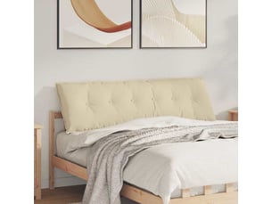 Coussin de dos, coussin de dossier crème 160 x 19 x 50 cm tissu cf54619