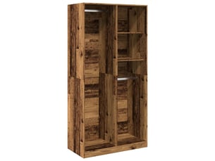 Garde-robe, armoire de rangement vieux bois 100x50x200 cm bois d'ingénierie shl62617