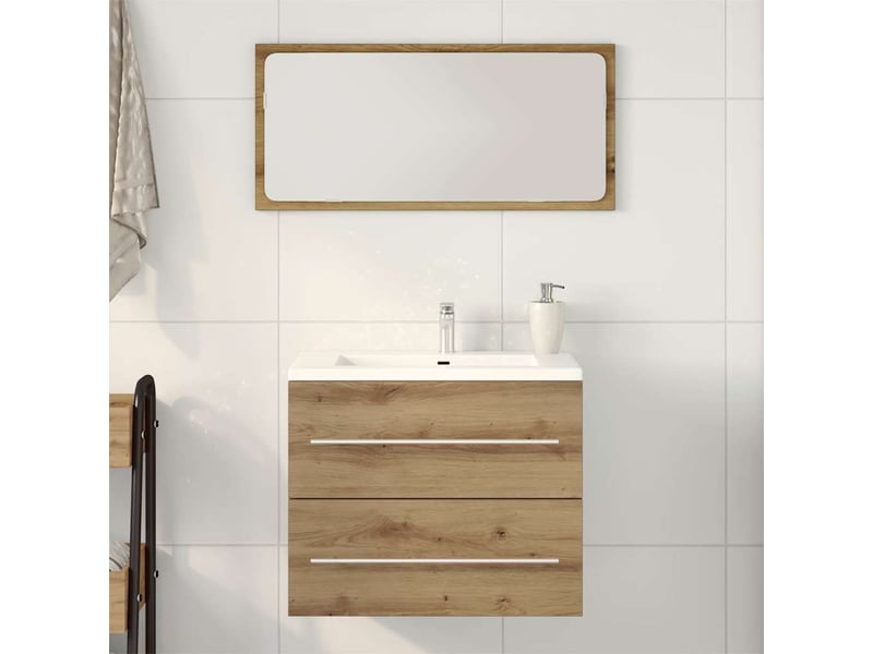  Armoire lavabo de salle de bain, cabinet de salle de bain chêne artisanal bois ingénierie cf65609  - Conforama B