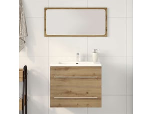 Armoire lavabo de salle de bain, cabinet de salle de bain chêne artisanal bois ingénierie cf65609