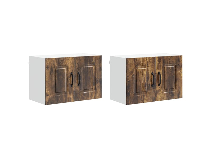  Meuble mural de cuisine | armoire de cuisine 2 pcs chêne fumé shl3451  - Conforama A