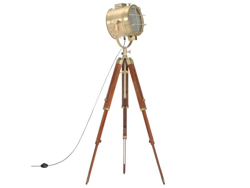  Lampadaire à trépied bois de manguier massif 165 cm shl22671  - Conforama A