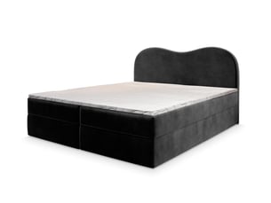 Lit avec rangement 140x200 cm <strong>MASSENO</strong>  <strong></strong> coloris noir
