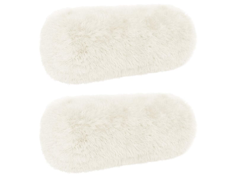  Lot de 2 coussins avec oreiller, coussins décoratifs heerlen blanc fleece pv cf50413  - Conforama A
