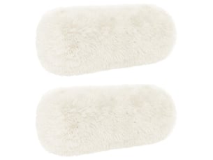 Lot de 2 coussins avec oreiller, coussins décoratifs heerlen blanc fleece pv cf50413