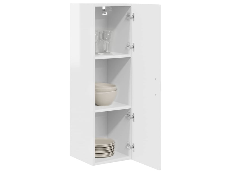  Meuble mural de cuisine, armoire de cuisine blanc brillant 30x31x100cm shl5149  - Conforama C