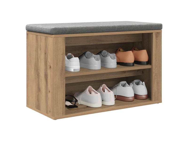  Meuble à chaussures, rack à chaussures 75x35x45 cm bois d'ingénierie  - Conforama C