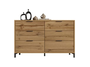 Commode 6 tiroir(s)    ULQENI  coloris bois foncé largeur 120 cm