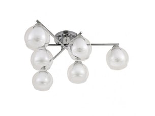 Fabrilamp makalu, lampe, moderne, 6 x e27, chromé, 21 x 60 x 60 cm